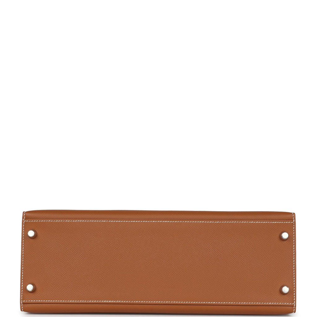 Hermès Kelly Sellier 32 Gold Epsom Palladium Hardware