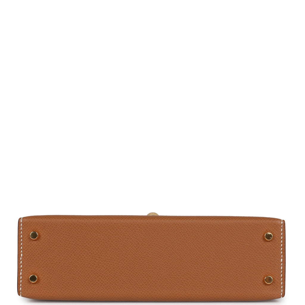 Hermès Kelly Sellier 20 Gold Epsom Gold Hardware