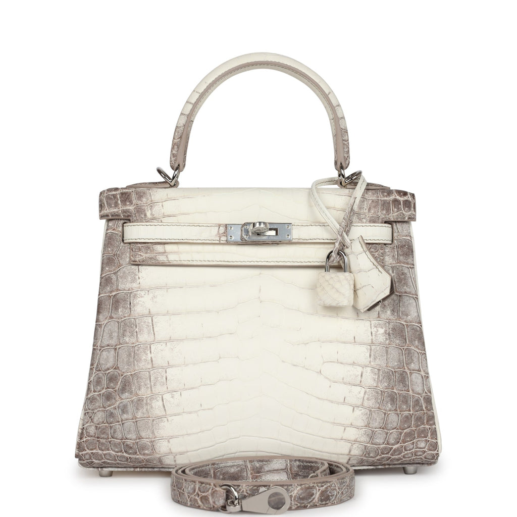 Hermès Kelly Retourne 25 Himalaya Faux Leather Palladium Hardware