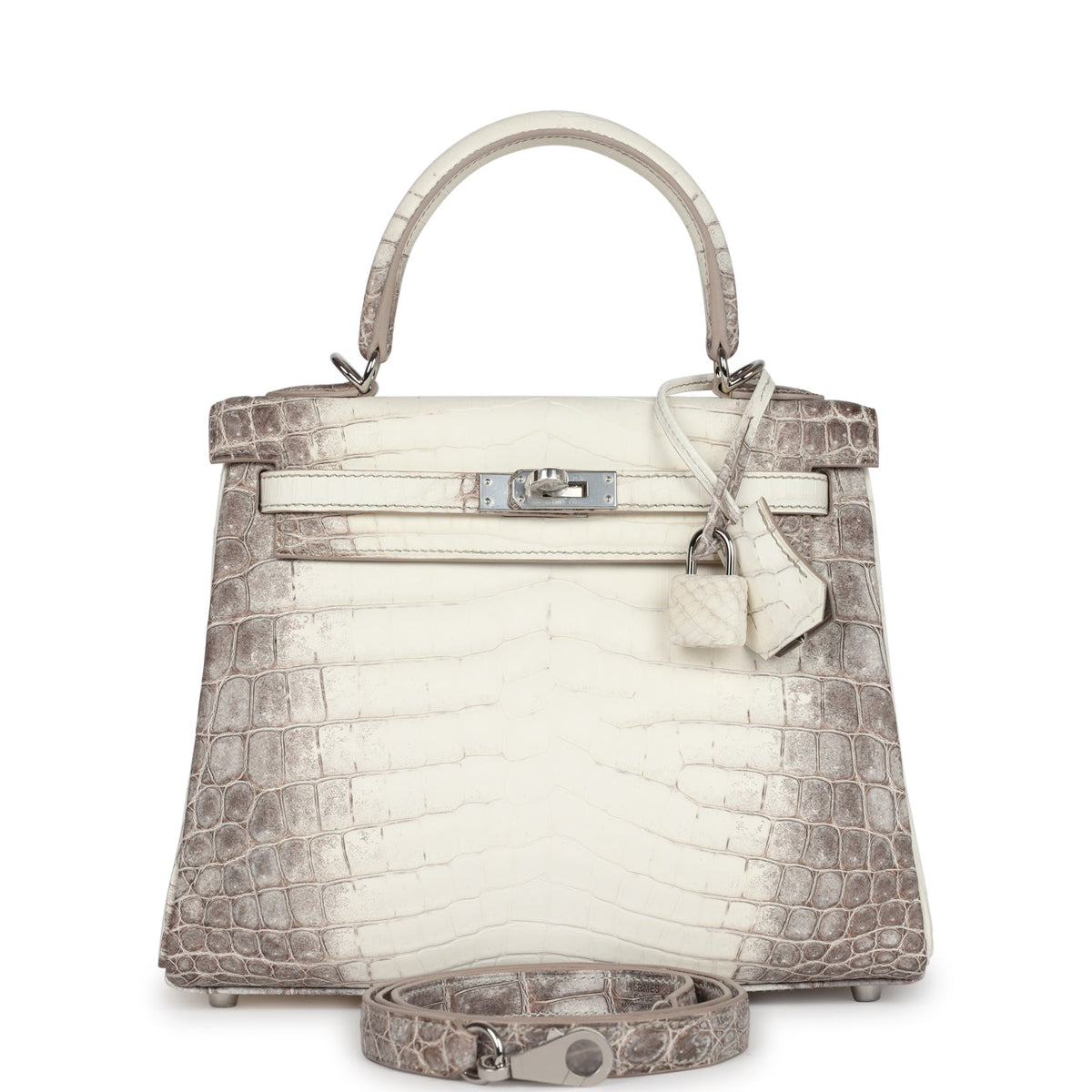 Hermès Kelly Retourne 25 Himalaya Faux Leather Palladium Hardware