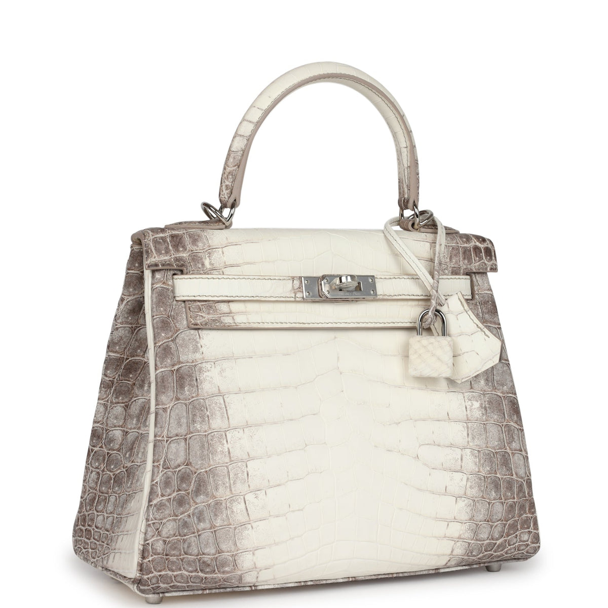 Hermès Kelly Retourne 25 Himalaya Faux Leather Palladium Hardware