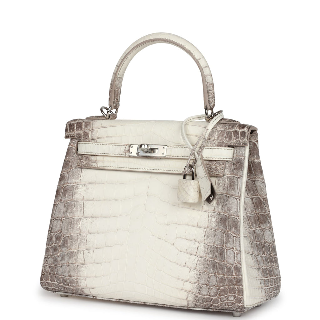 Hermès Kelly Retourne 25 Himalaya Faux Leather Palladium Hardware