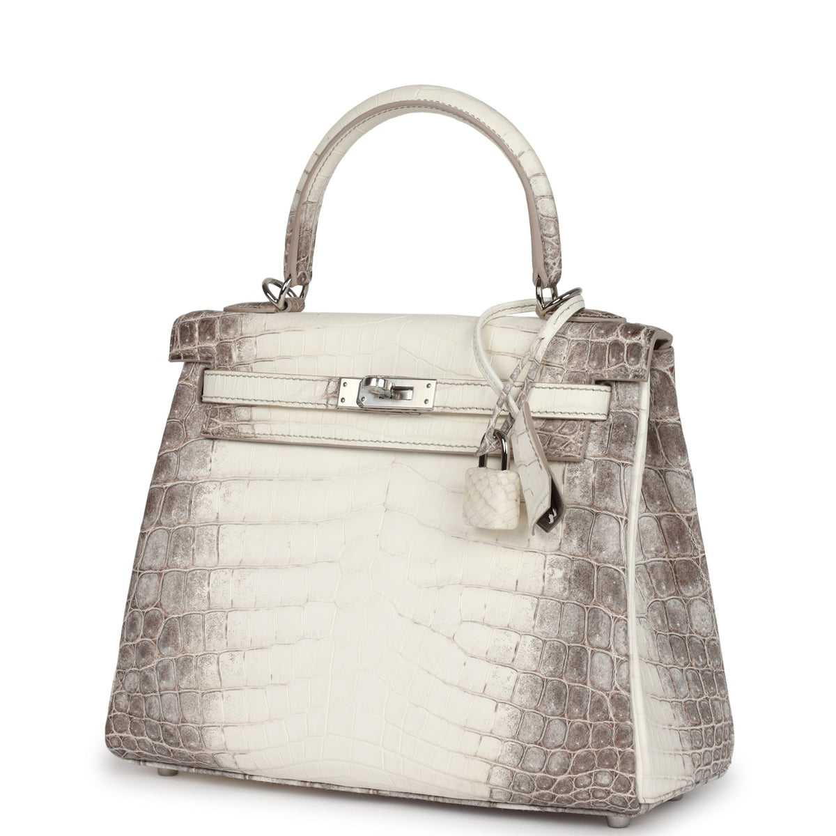 Hermès Kelly Retourne 25 Himalaya Faux Leather Palladium Hardware
