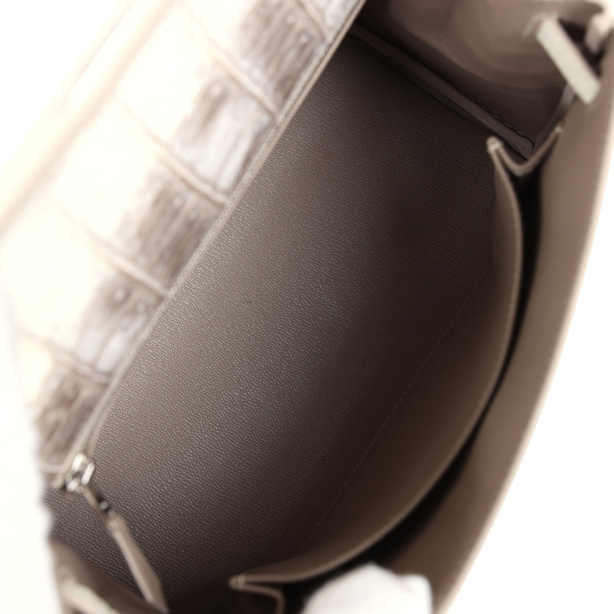 Hermès Kelly Retourne 25 Himalaya Faux Leather Palladium Hardware