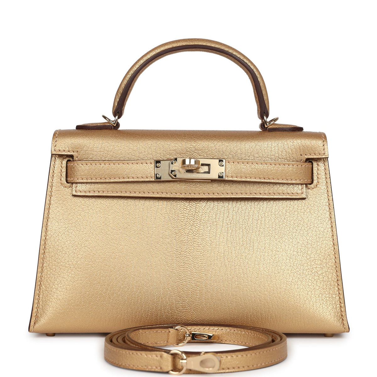 Hermès Kelly Sellier 20 Dore Chevre Chamkilight Permabrass Hardware