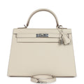 Hermès Kelly Sellier 32 Craie Epsom Palladium Hardware
