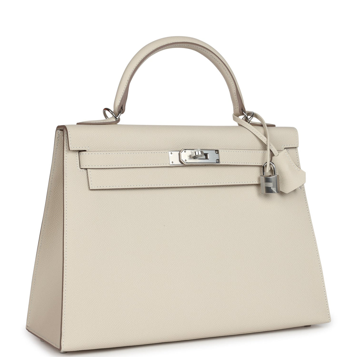 Hermès Kelly Sellier 32 Craie Epsom Palladium Hardware