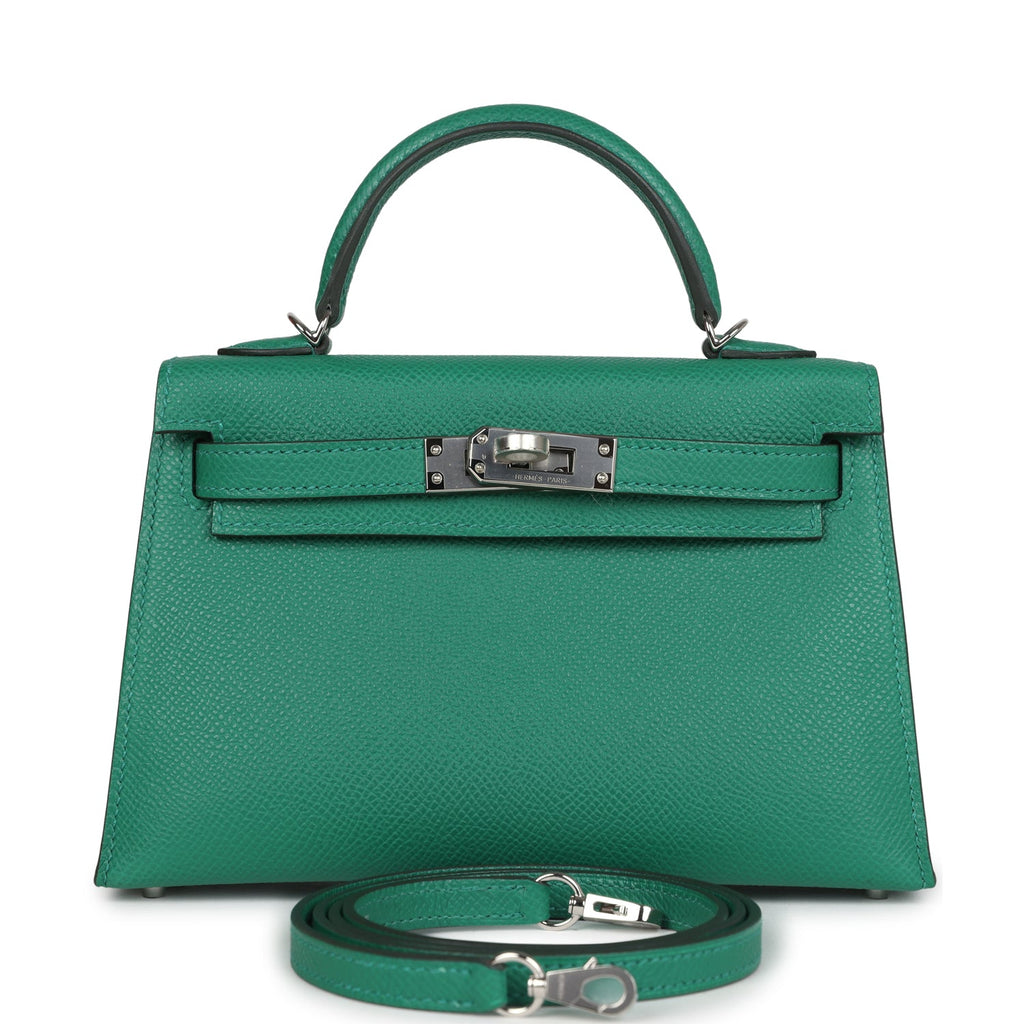 Hermès Kelly Sellier 20 Vert Vertigo Epsom Palladium Hardware