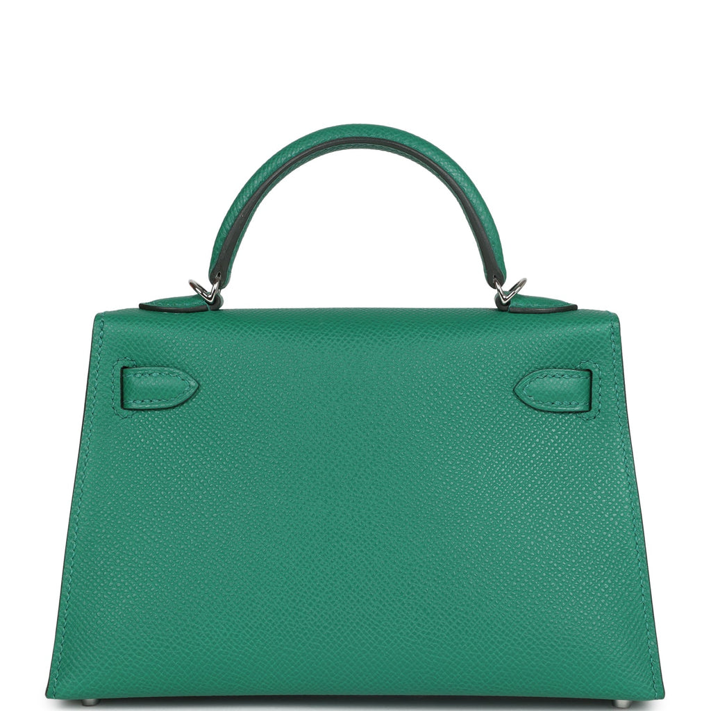Hermès Kelly Sellier 20 Vert Vertigo Epsom Palladium Hardware
