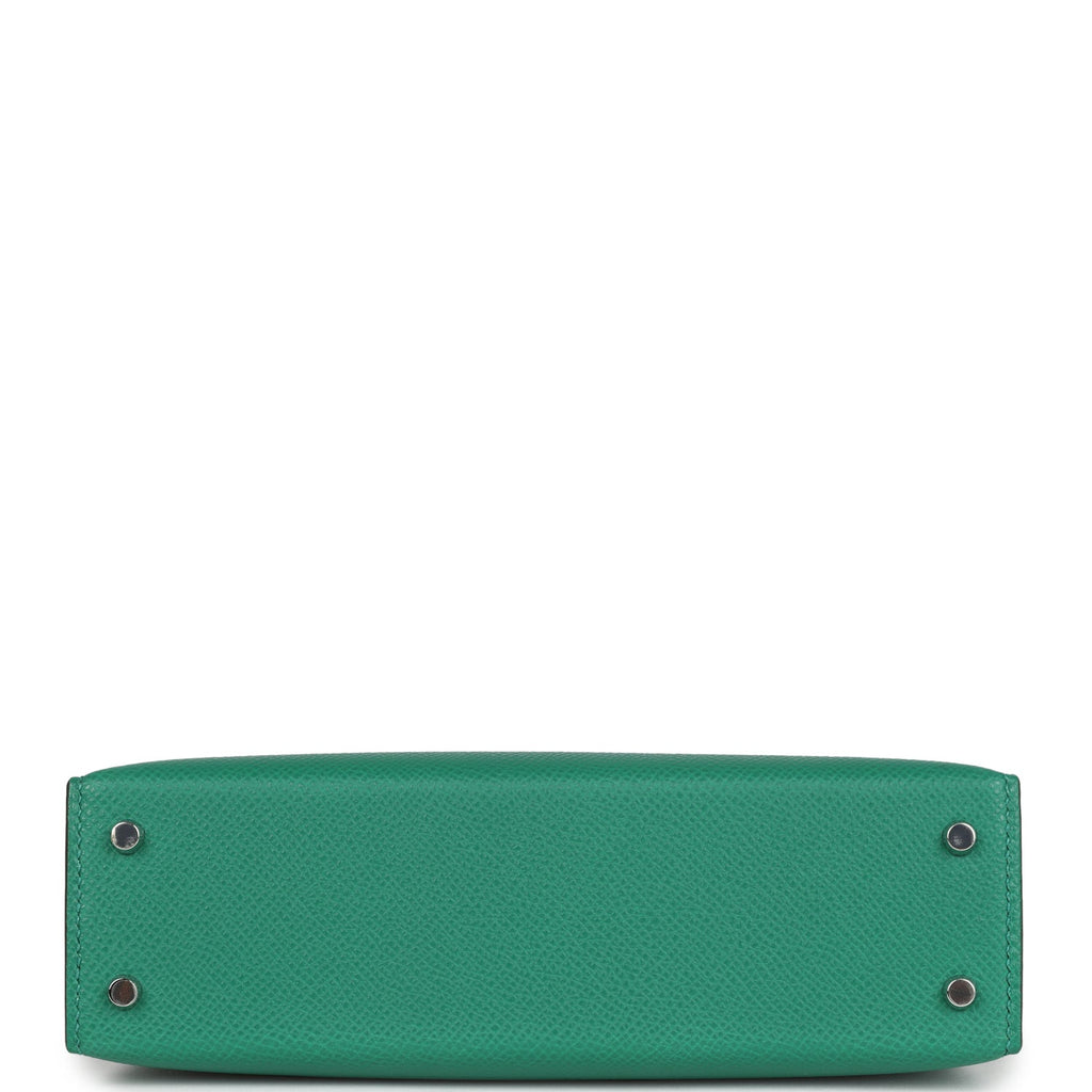 Hermès Kelly Sellier 20 Vert Vertigo Epsom Palladium Hardware