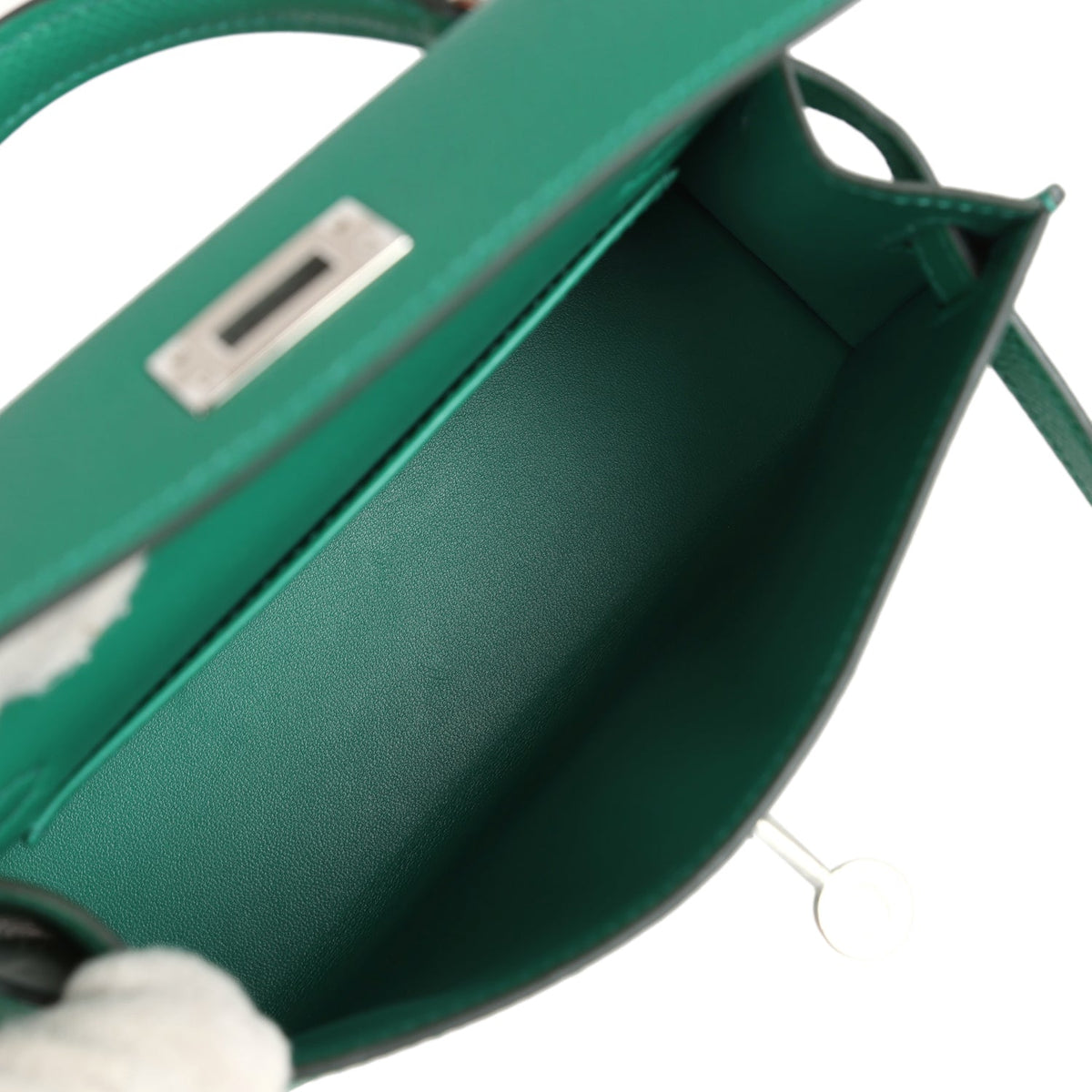 Hermès Kelly Sellier 20 Vert Vertigo Epsom Palladium Hardware