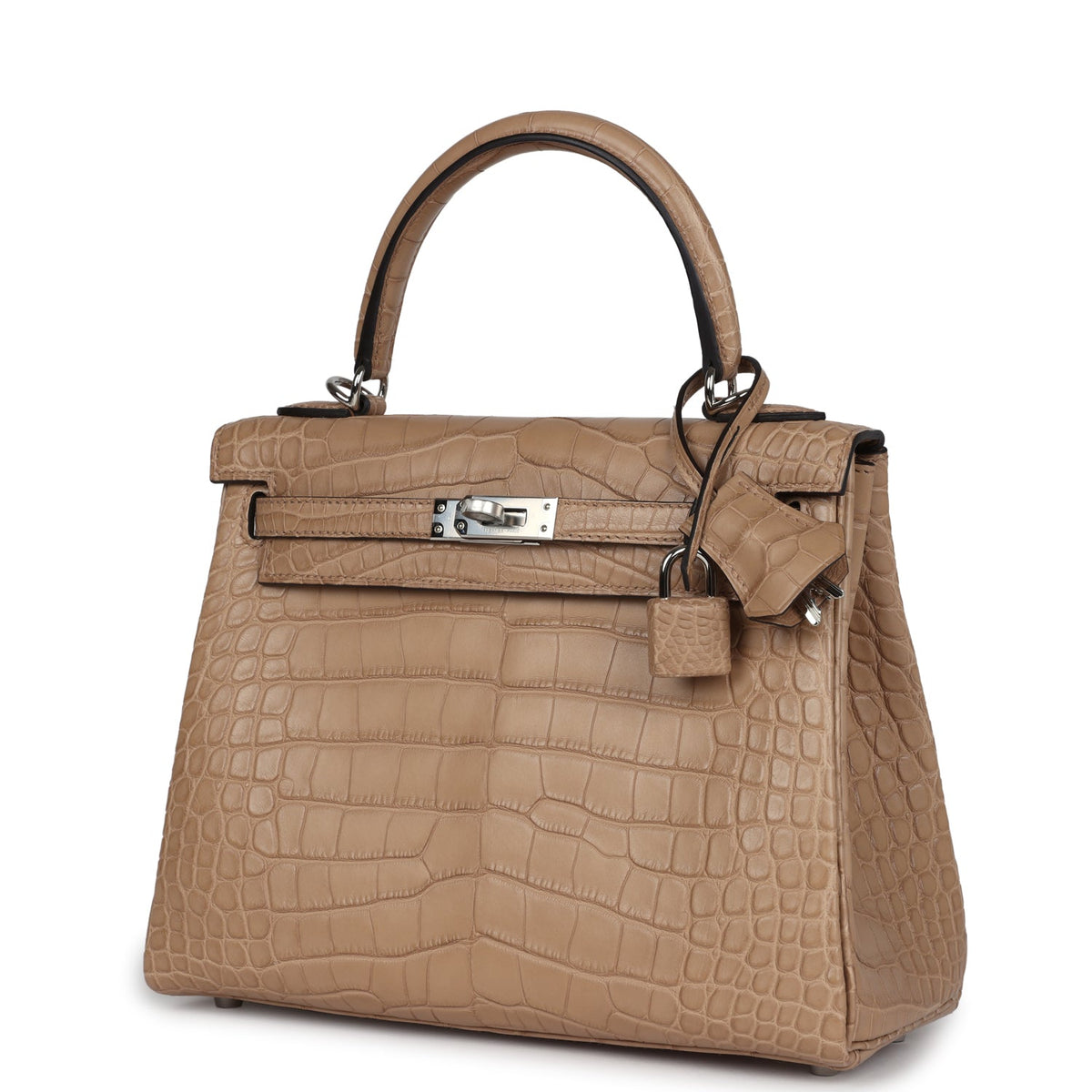 Hermès Kelly Retourne 25 Chai Matte Faux Leather Palladium Hardware