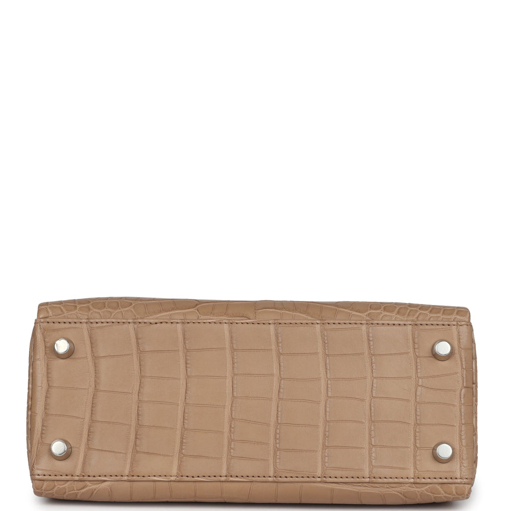 Hermès Kelly Retourne 25 Chai Matte Faux Leather Palladium Hardware