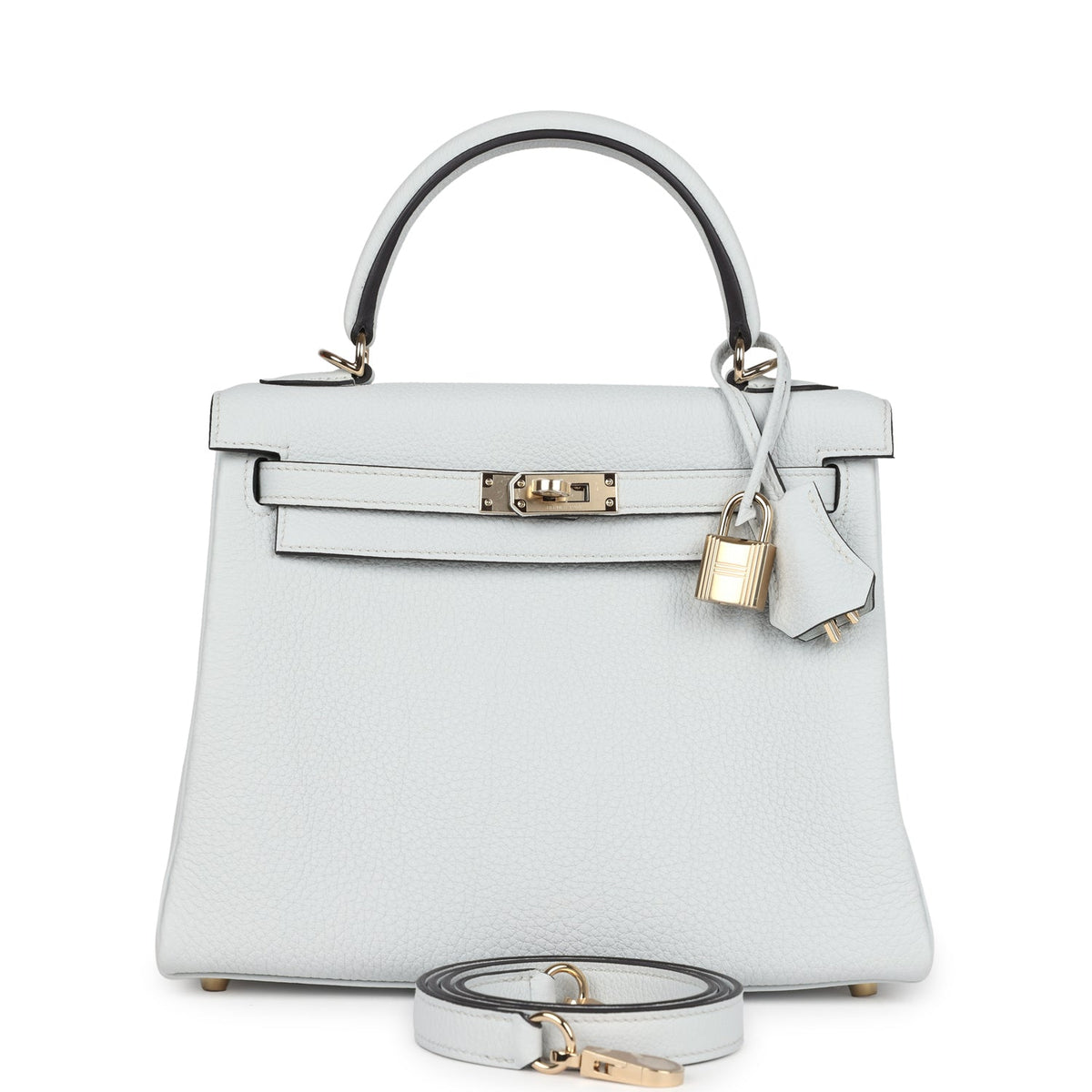 Hermès Kelly Retourne 25 Gris Platine Togo Permabrass Hardware