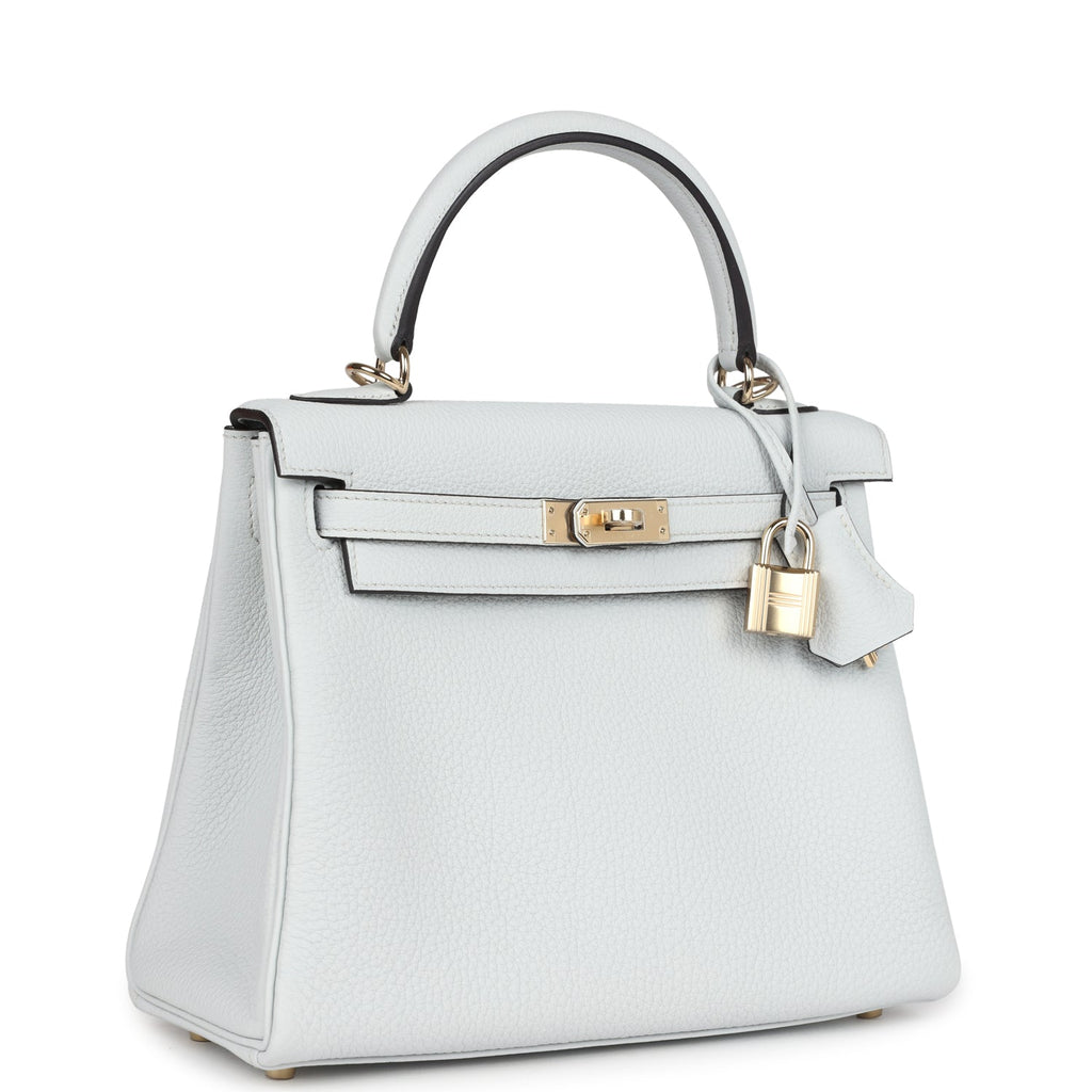 Hermès Kelly Retourne 25 Gris Platine Togo Permabrass Hardware