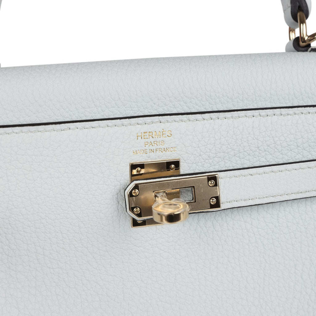 Hermès Kelly Retourne 25 Gris Platine Togo Permabrass Hardware
