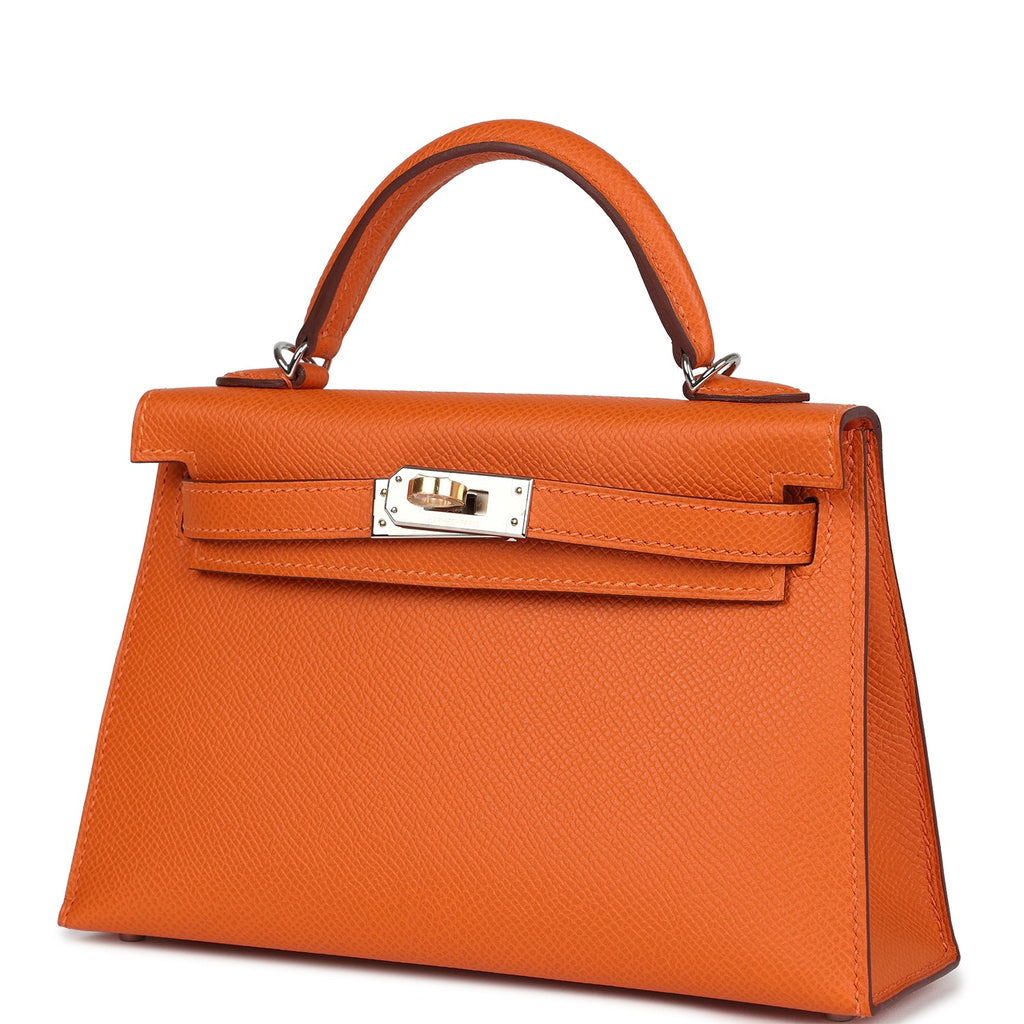 Hermès Kelly Sellier 20 Orange Epsom Electrum Hardware