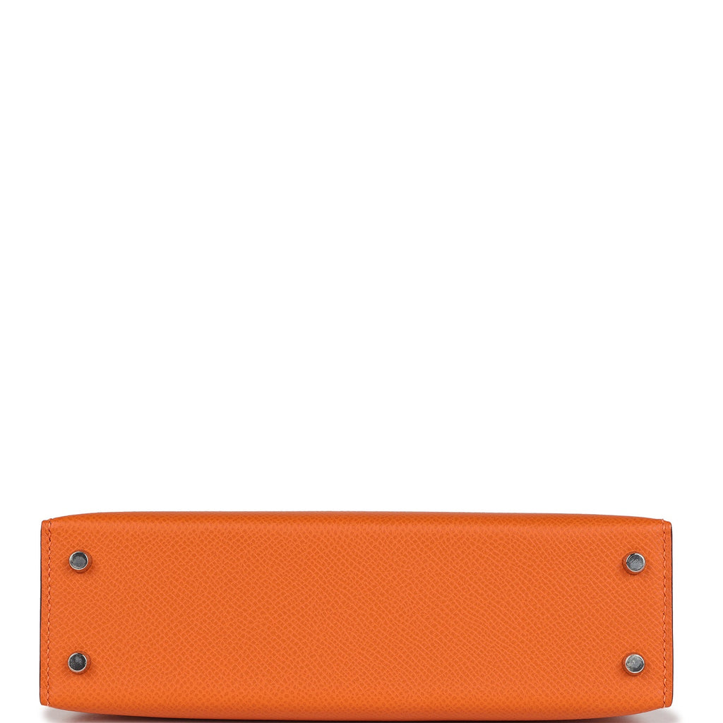 Hermès Kelly Sellier 20 Orange Epsom Electrum Hardware